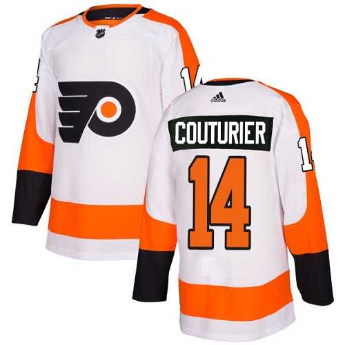 Men's Adidas Philadelphia Flyers #14 Sean Couturier White Road Authentic Stitched NHL Jersey
