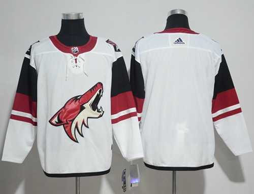 Men's Adidas Phoenix Coyotes Blank White Road Authentic Stitched NHL Jersey