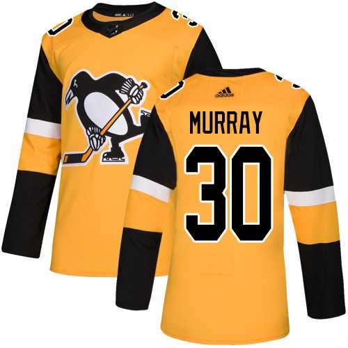 Men's Adidas Pittsburgh Penguins #30 Matt Murray Gold Alternate Authentic Stitched NHL Jersey