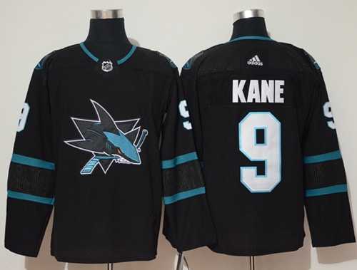 Men's Adidas San Jose Sharks #9 Evander Kane Black Alternate Authentic Stitched NHL Jersey