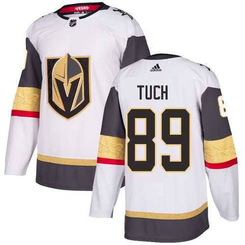 Men's Adidas Vegas Golden Knights #89 Alex Tuch White Road Authentic Stitched NHL Jersey