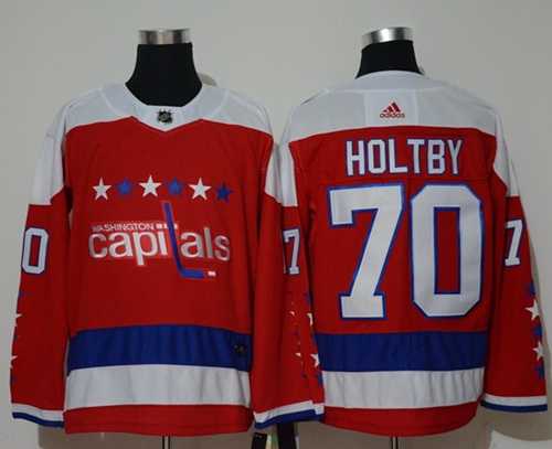 Men's Adidas Washington Capitals #70 Braden Holtby Red Alternate Authentic Stitched NHL Jersey