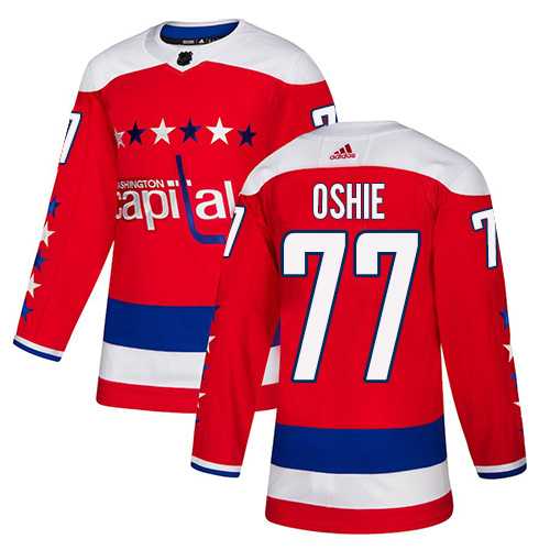 Men's Adidas Washington Capitals #77 T.J. Oshie Red Alternate Authentic Stitched NHL Jersey