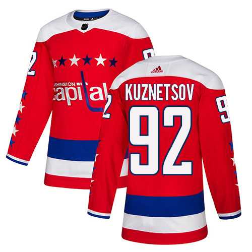 Men's Adidas Washington Capitals #92 Evgeny Kuznetsov Red Alternate Authentic Stitched NHL Jersey