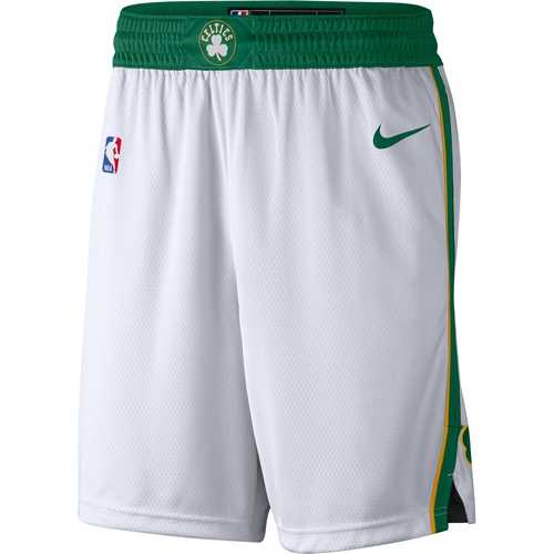 Men's Boston Celtics Nike White City Edition Swingman Performance Shorts