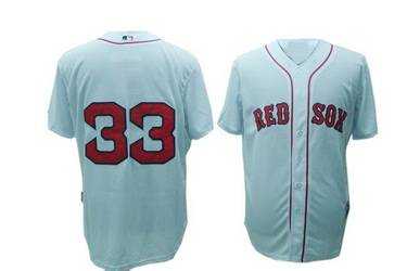 Men's Boston Red Sox #33 Jason Varitek White Flexbase Authentic Collection Stitched MLB Jersey