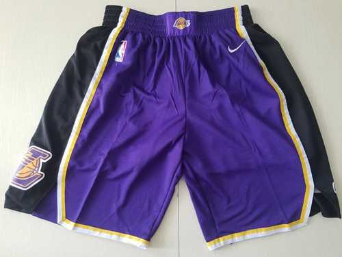 Men's Los Angeles Lakers Nike Purple Black Swingman Performance Shorts