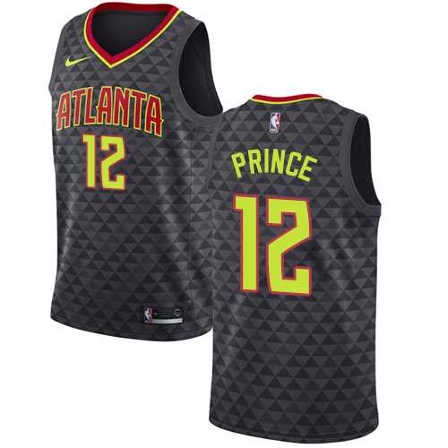 Men's Nike Atlanta Hawks #12 Taurean Prince Black NBA Swingman Icon Edition Jersey
