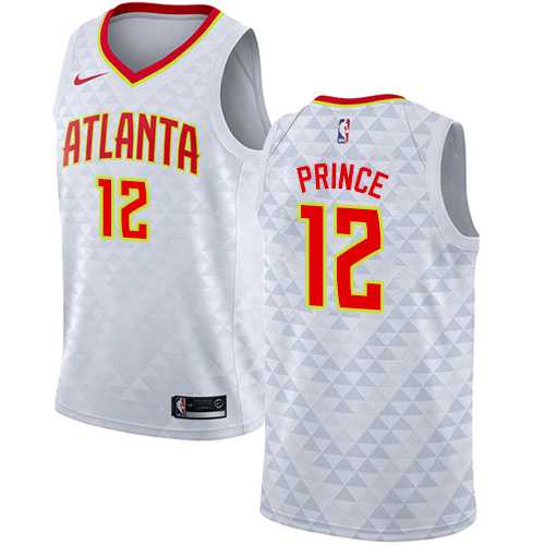 Men's Nike Atlanta Hawks #12 Taurean Prince White NBA Swingman Association Edition Jersey