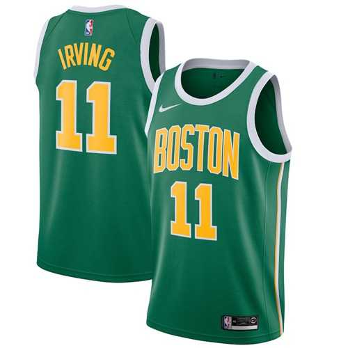 Men's Nike Boston Celtics #11 Kyrie Irving Green NBA Swingman Earned Edition Jersey