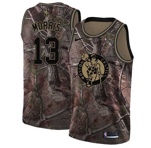 Men's Nike Boston Celtics #13 Marcus Morris Camo NBA Swingman Realtree Collection Jersey