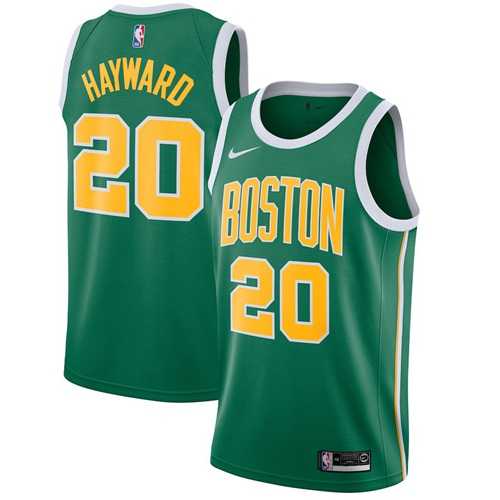 Men's Nike Boston Celtics #20 Gordon Hayward Green NBA Swingman Earned Edition Jersey