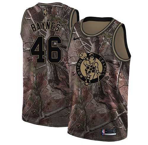 Men's Nike Boston Celtics #46 Aron Baynes Camo NBA Swingman Realtree Collection Jersey