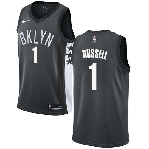 Men's Nike Brooklyn Nets #1 D'Angelo Russell Gray NBA Swingman Statement Edition Jersey