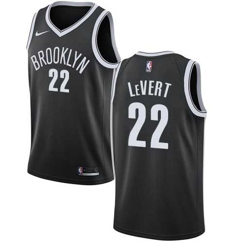 Men's Nike Brooklyn Nets #22 Caris LeVert Black NBA Swingman Icon Edition Jersey