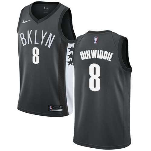 Men's Nike Brooklyn Nets #8 Spencer Dinwiddie Gray NBA Swingman Statement Edition Jersey