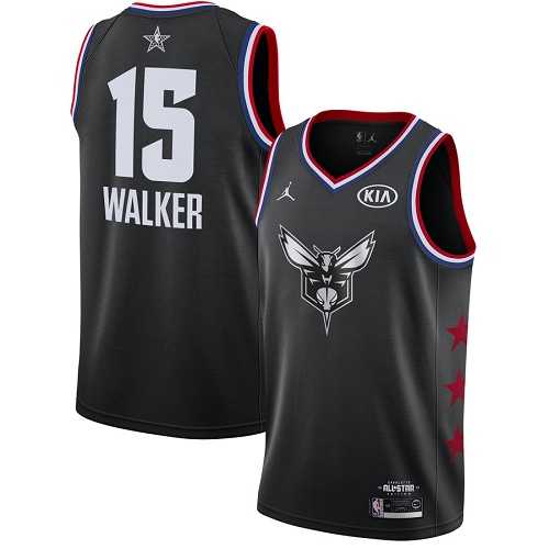 Men's Nike Charlotte Hornets #15 Kemba Walker Black Basketball Jordan Swingman 2019 All-Star Game Jersey
