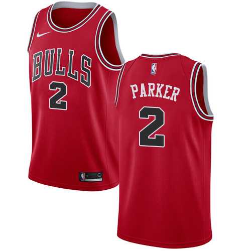 Men's Nike Chicago Bulls #2 Jabari Parker Red NBA Swingman Icon Edition Jersey