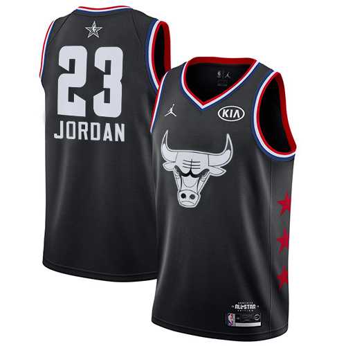 Men's Nike Chicago Bulls #23 Michael Jordan Black Basketball Jordan Swingman 2019 All-Star Game Jersey