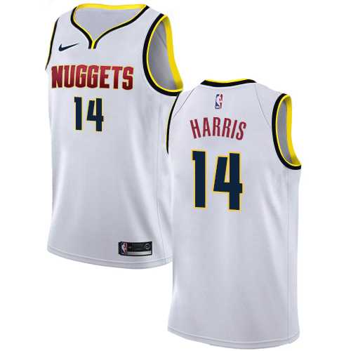 Men's Nike Denver Nuggets #14 Gary Harris White NBA Swingman Association Edition Jersey