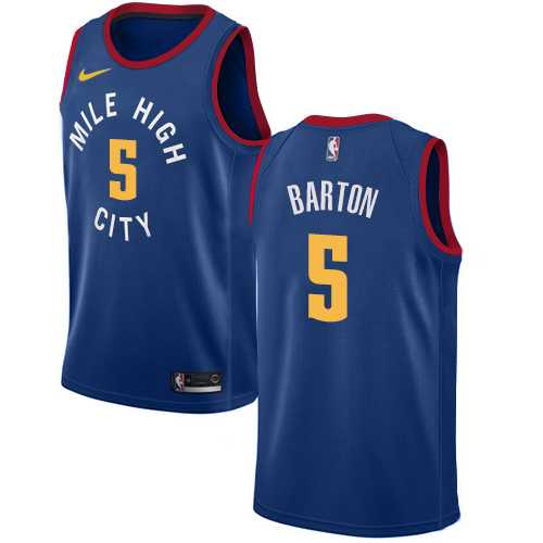 Men's Nike Denver Nuggets #5 Will Barton Blue NBA Swingman Statement Edition Jersey
