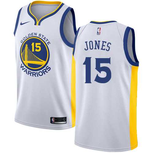 Men's Nike Golden State Warriors #15 Damian Jones White NBA Swingman Association Edition Jersey