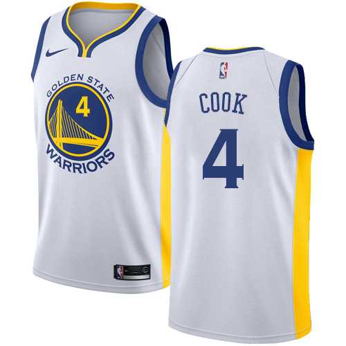 Men's Nike Golden State Warriors #4 Quinn Cook White NBA Swingman Association Edition Jersey
