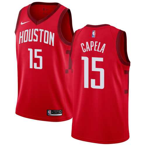 Men's Nike Houston Rockets #15 Clint Capela Red NBA Swingman Earned Edition Jersey