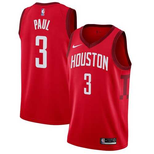 Men's Nike Houston Rockets #3 Chris Paul Red NBA Swingman Earned Edition Jersey
