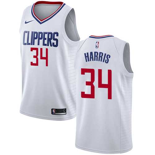 Men's Nike Los Angeles Clippers #34 Tobias Harris White NBA Swingman Association Edition Jersey