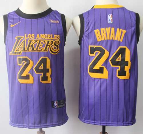 Men's Nike Los Angeles Lakers #24 Kobe Bryant Purple NBA Swingman City Edition 2018-19 Jersey