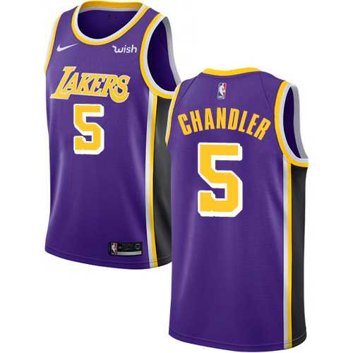 Men's Nike Los Angeles Lakers #5 Tyson Chandler Purple NBA Swingman Statement Edition Jersey