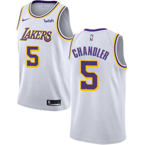 Men's Nike Los Angeles Lakers #5 Tyson Chandler White NBA Swingman Association Edition Jersey