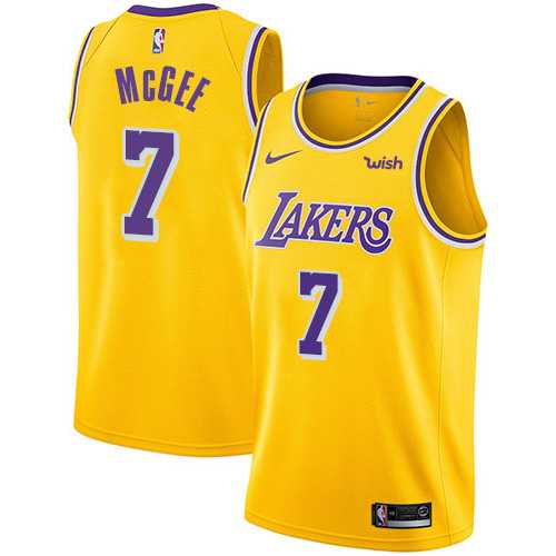 Men's Nike Los Angeles Lakers #7 JaVale McGee Gold NBA Swingman Icon Edition Jersey