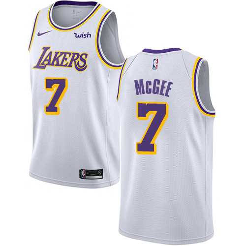 Men's Nike Los Angeles Lakers #7 JaVale McGee White NBA Swingman Association Edition Jersey