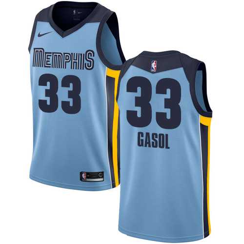 Men's Nike Memphis Grizzlies #33 Marc Gasol Light Blue NBA Swingman Statement Edition Jersey