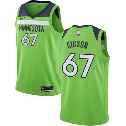 Men's Nike Minnesota Timberwolves #67 Taj Gibson Green NBA Swingman Statement Edition Jersey