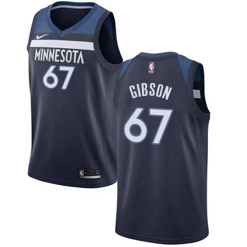 Men's Nike Minnesota Timberwolves #67 Taj Gibson Navy Blue NBA Swingman Icon Edition Jersey