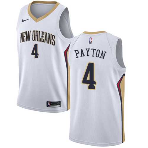 Men's Nike New Orleans Pelicans #4 Elfrid Payton White NBA Swingman Association Edition Jersey
