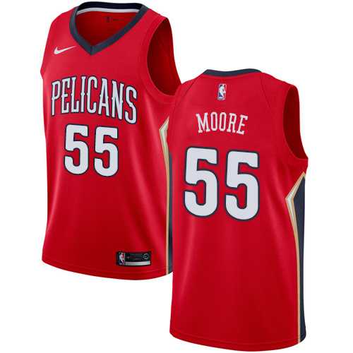 Men's Nike New Orleans Pelicans #55 E'Twaun Moore Red NBA Swingman Statement Edition Jersey Men's Nike New Orleans Pelicans #55 E'Twaun Moore Red NBA Swingman Statement Edition Jersey