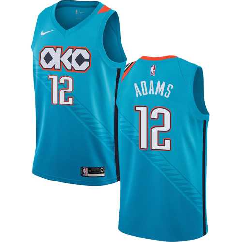 Men's Nike Oklahoma City Thunder #12 Steven Adams Turquoise NBA Swingman City Edition 2018-19 Jersey