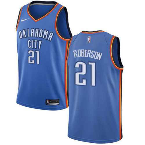 Men's Nike Oklahoma City Thunder #21 Andre Roberson Blue NBA Swingman Icon Edition Jersey