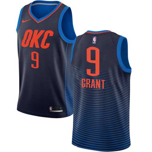 Men's Nike Oklahoma City Thunder #9 Jerami Grant Navy Blue NBA Swingman Statement Edition Jersey