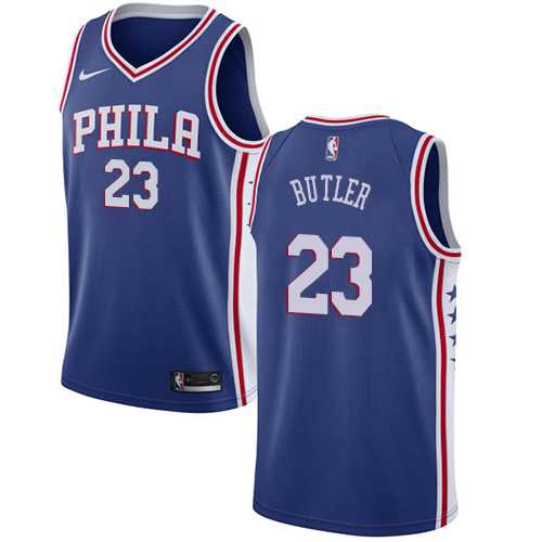 Men's Nike Philadelphia 76ers #23 Jimmy Butler Blue NBA Swingman Icon Edition Jersey