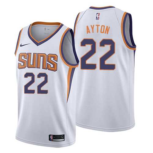 Men's Nike Phoenix Suns #22 Deandre Ayton White NBA Swingman Association Edition Jersey