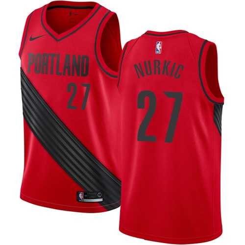 Men's Nike Portland Trail Blazers #27 Jusuf Nurkic Red NBA Swingman Statement Edition Jersey