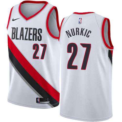 Men's Nike Portland Trail Blazers #27 Jusuf Nurkic White NBA Swingman Association Edition Jersey