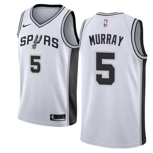 Men's Nike San Antonio Spurs #5 Dejounte Murray White NBA Swingman Association Edition Jersey