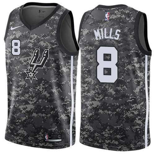 Men's Nike San Antonio Spurs #8 Patty Mills Black NBA Swingman City Edition 2018-19 Jersey