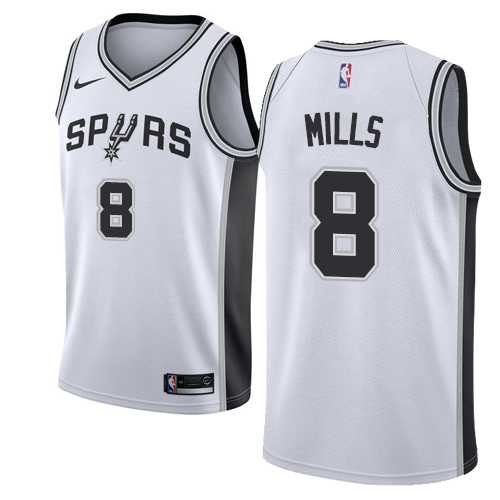 Men's Nike San Antonio Spurs #8 Patty Mills White NBA Swingman Association Edition Jersey
